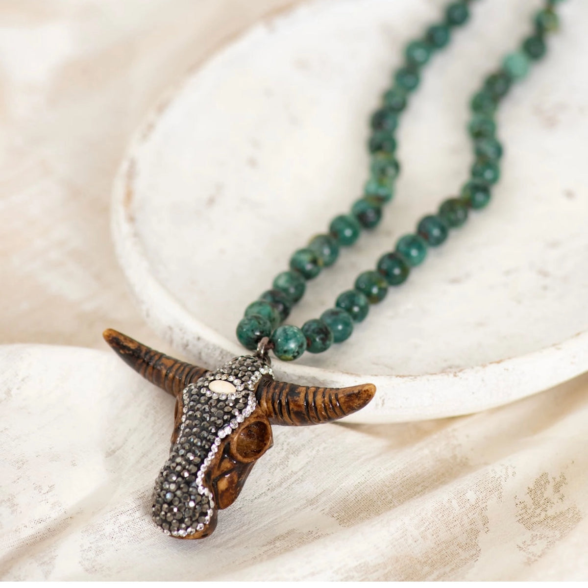 Wild Spirit Green Buffy Necklace