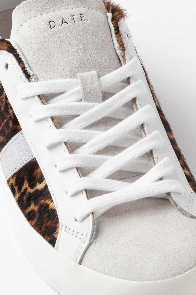 D.A.T.E HILL LOW LEOPARD WHITE