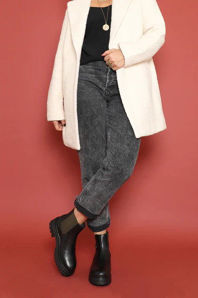 Esska Yolla Black Chunky Leather Boots