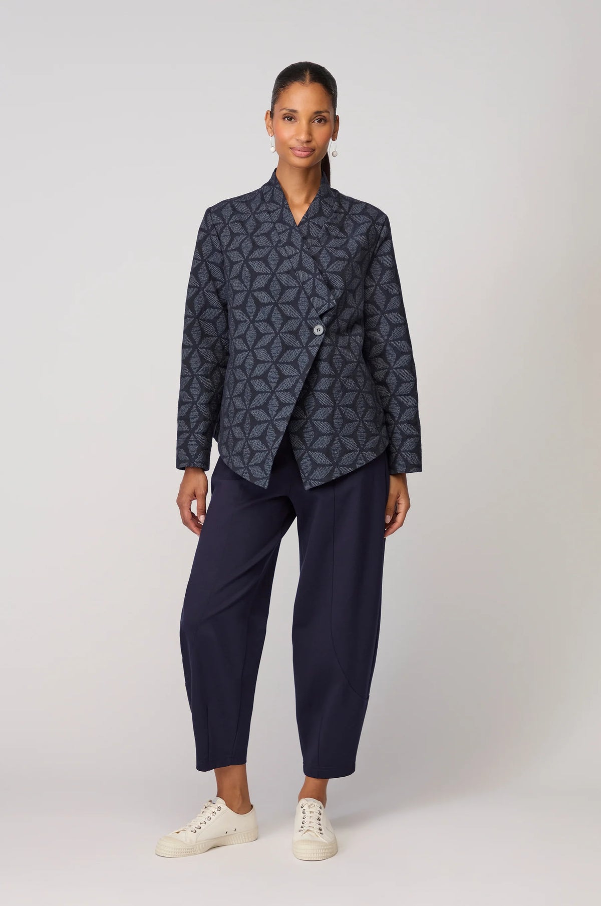 Sahara Diamond Floral Indigo Jacket