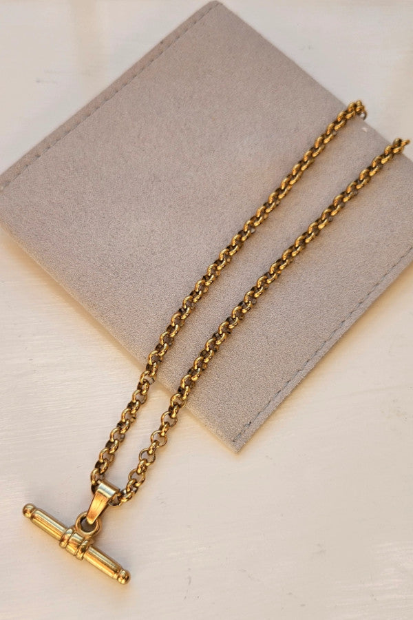 Misgraceful Vintage T Bar Gold Necklace