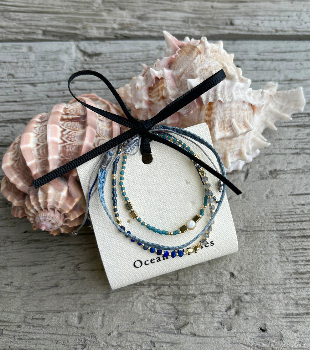 Ocean Ripples Japanese Miyuki Adjustable Bracelet