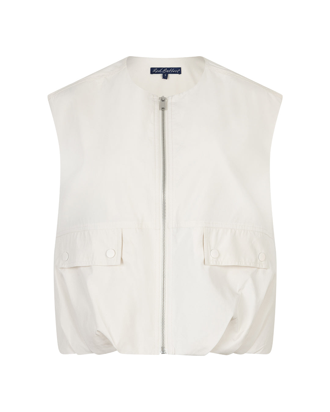 Red Button Ivy Sleeveless Gathering Pearl