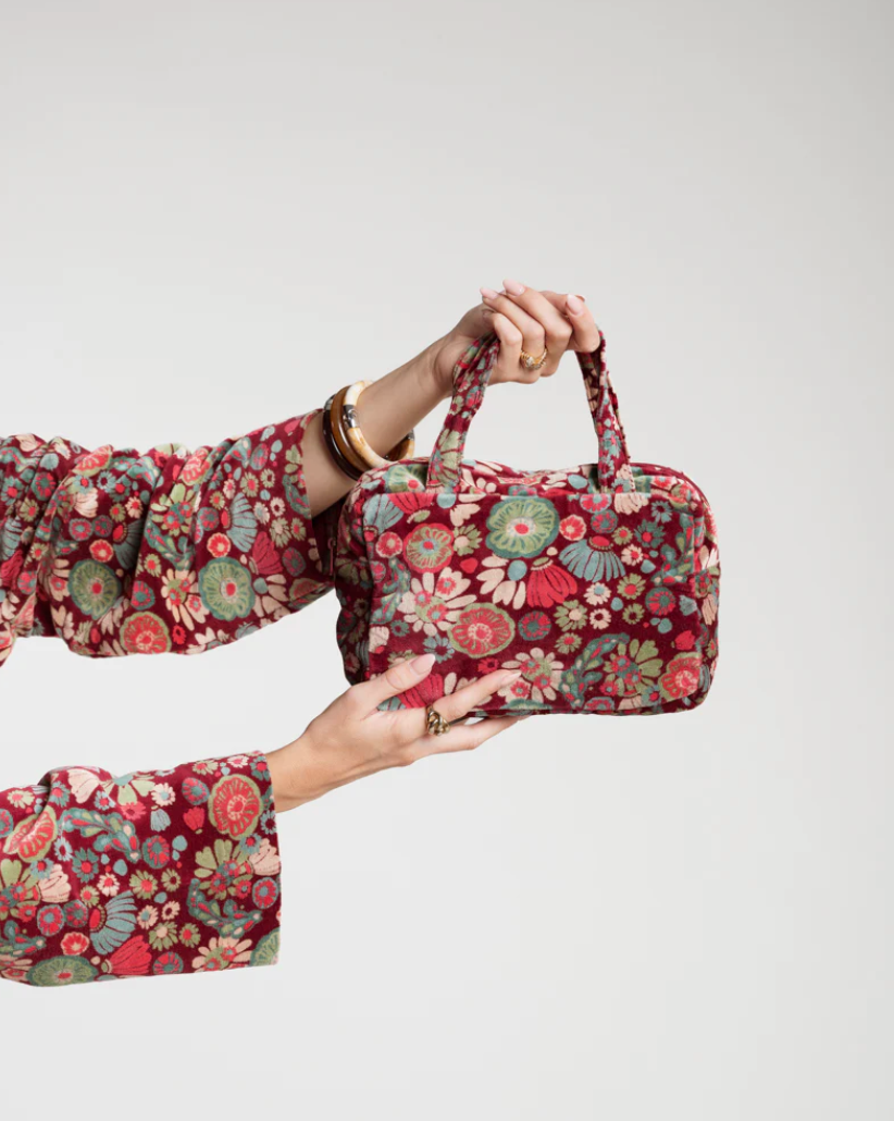 Les Touristes Small bag Velvet - Molly Burgundy