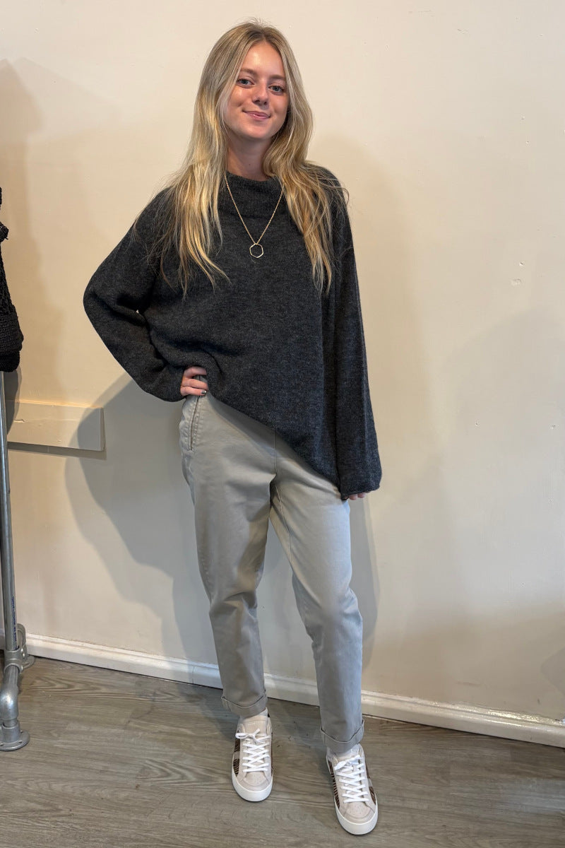 Boxy Sweater in Anthracite