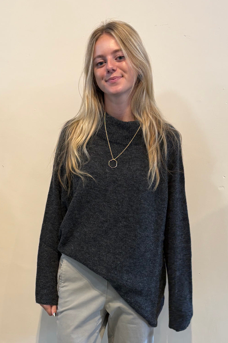 Boxy Sweater in Anthracite