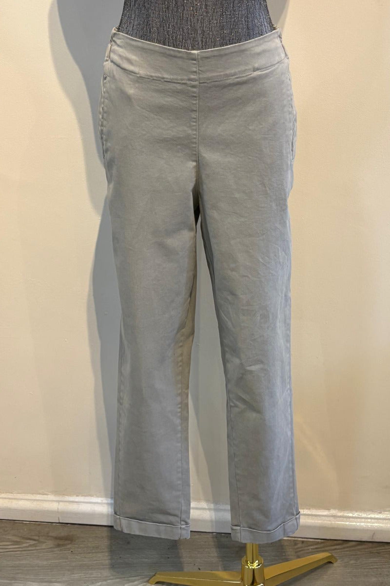 Cotton Pants with Turn-up in Sand