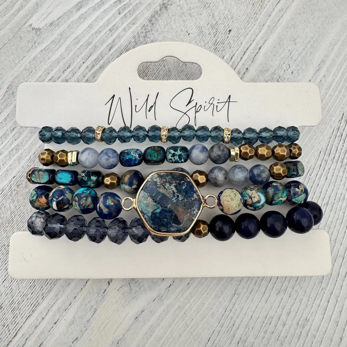 Wild Spirit Blue Jasper Bracelet Stack