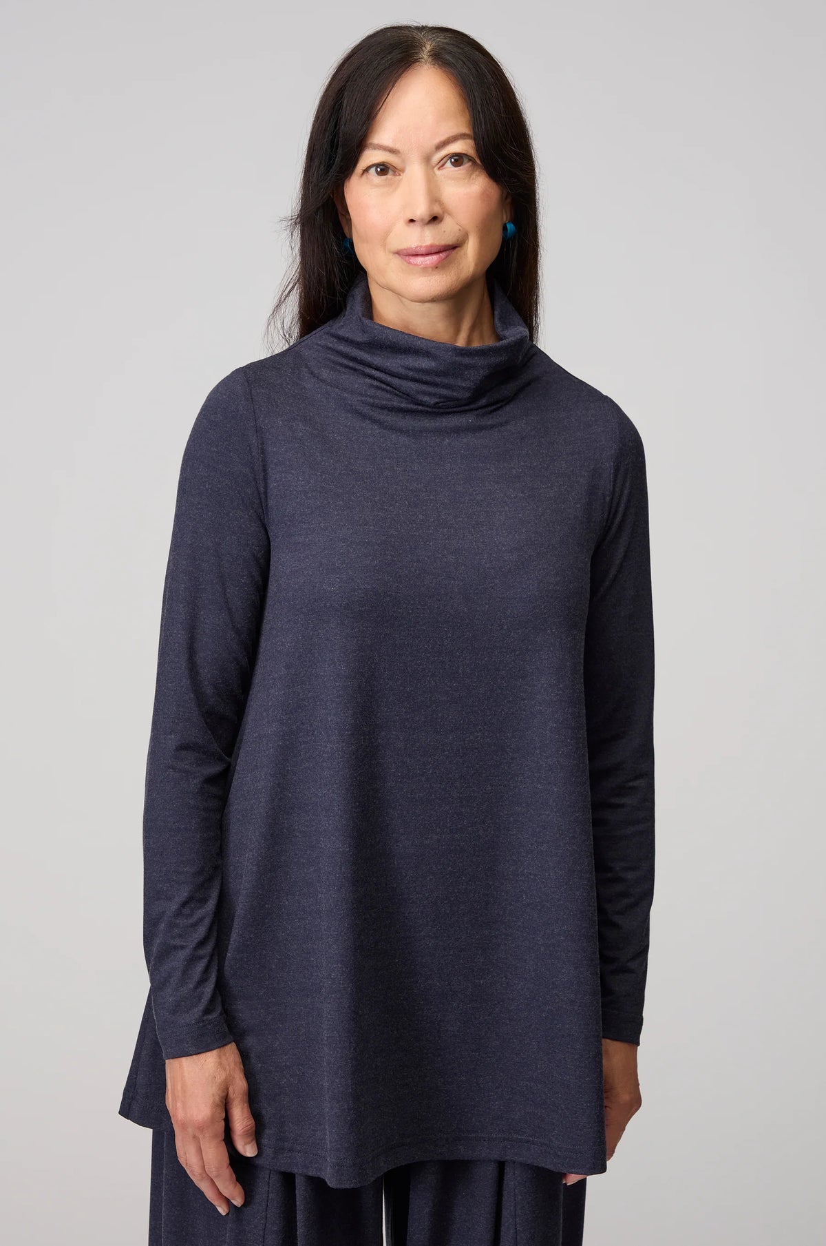 Sahara Soft Viscose Jersey Roll Neck Top