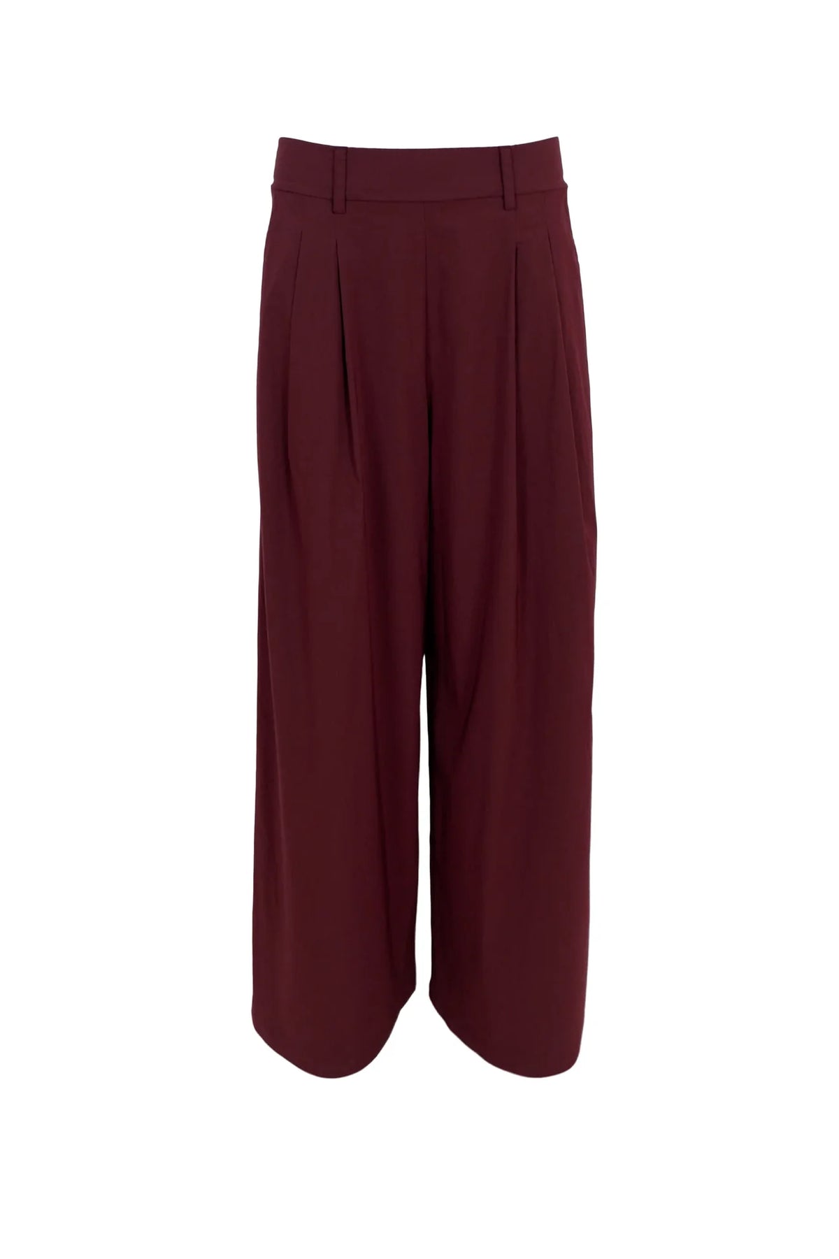 Black Colour Davina Wide Leg Pant - Plum